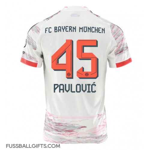 Bayern Munich Aleksandar Pavlovic #45 Fußballbekleidung Auswärtstrikot 2025-26 Kurzarm